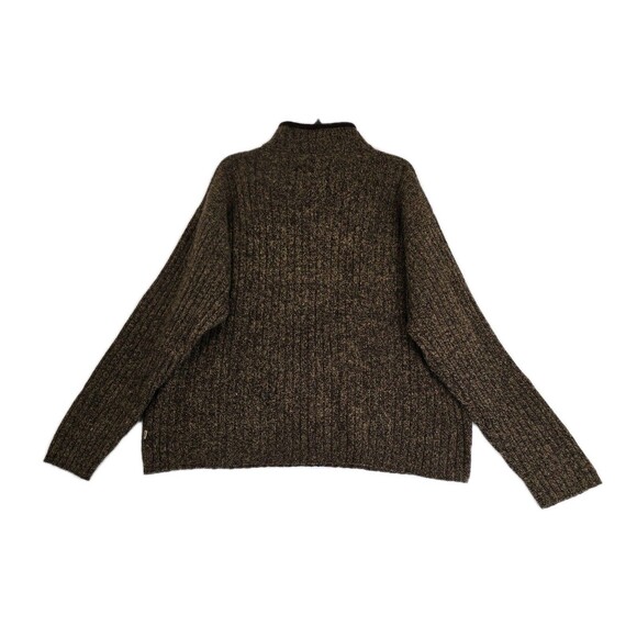 American Eagle Outfitters Sweater Mens Sz XXL Brown Red Half Zip Wool Mock Neck - Picture 2 of 15